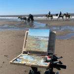 Schilderij strand van Katwijk
