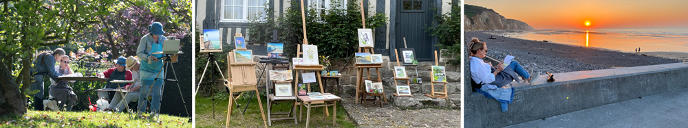 Schilderweek onder leiding van Anita Gaasbeek in Normandie