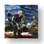 Jazz trio - olieverf op doek 20x20x4cm