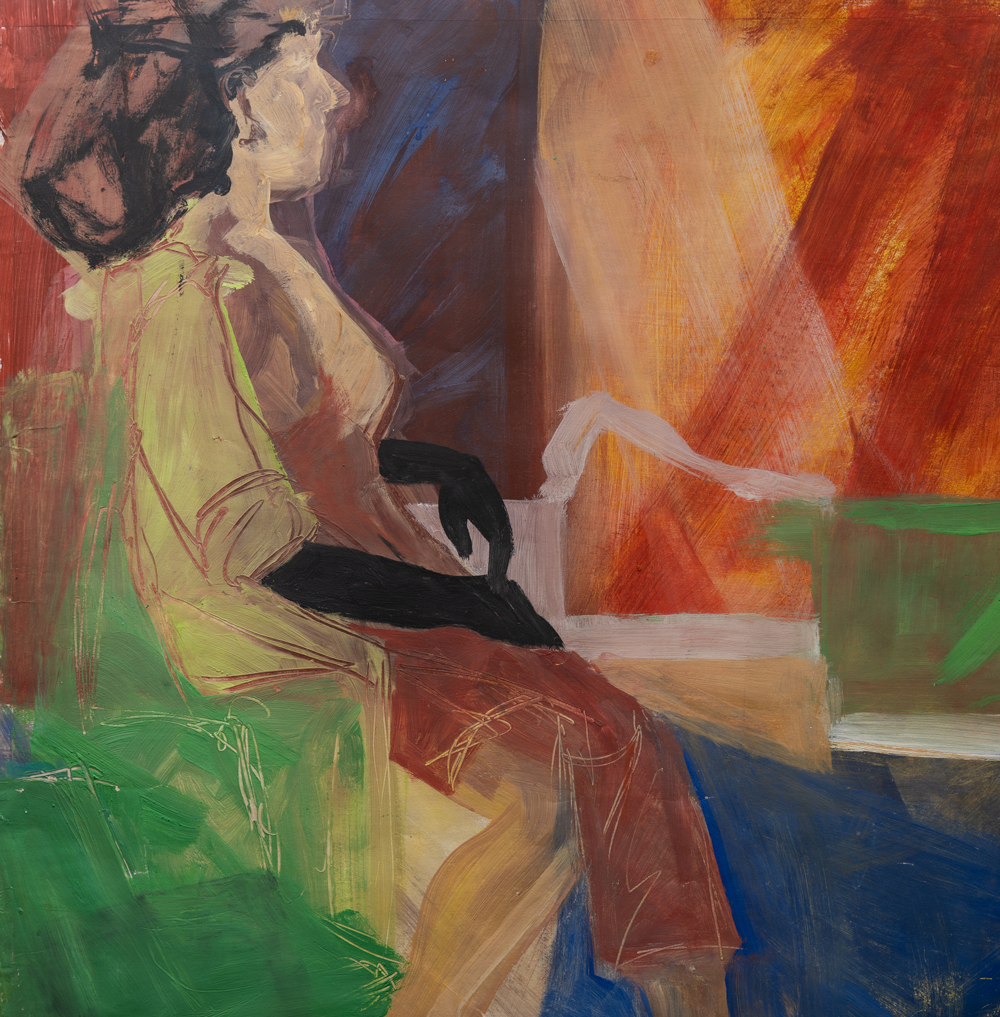 Bella Figura eitempera op board ingelijst in passepartou 93x100cm copyright Anita Gaasbeek