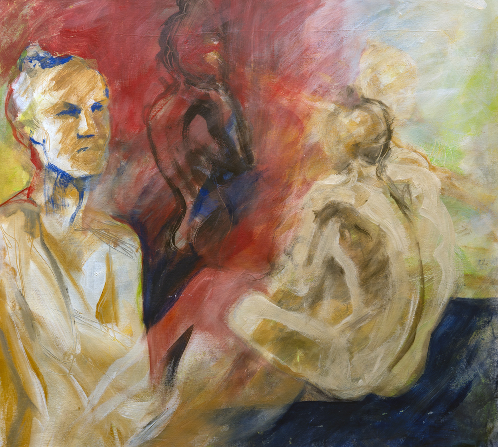 Schilderij model eitempera op doek 100x110cm copyright Anita Gaasbeek