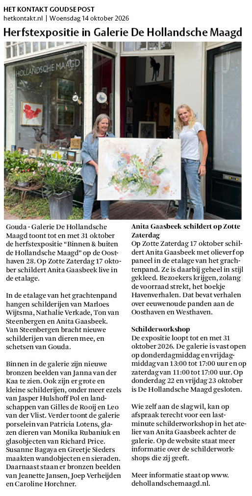 artikel Kontakt-Goudse Post galerie de Hollandsche Maagd Kontakt-Goudse Post 14-10-2026